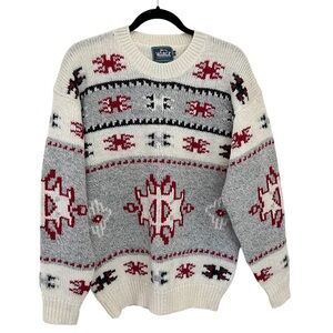 Vintage Woolrich 100% Wool Nordic Style Sweater - Size S